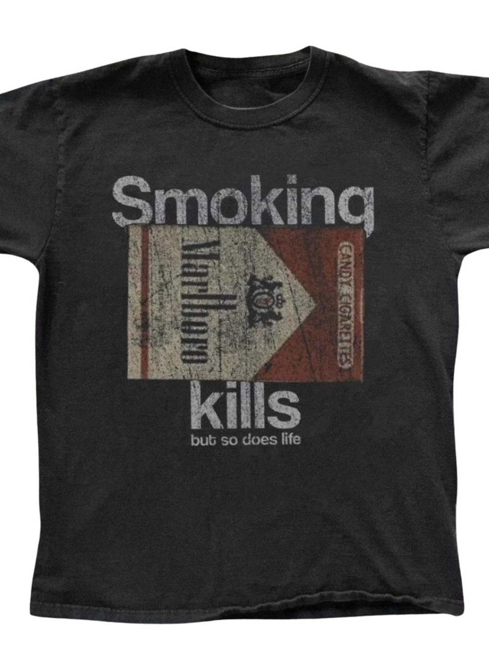 Black Graphic 'Smoking Kills' Gildan Tee